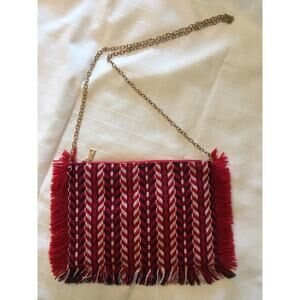 Bam Forever Crossbody Shoulder Bag, Purse, Red White and Blue, Boho